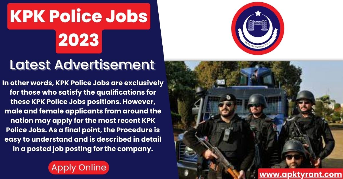 KPK Police Jobs 2023 For Matric Pass-(Apply Online)