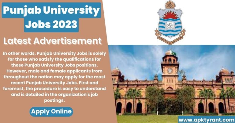 Punjab University Jobs 2023-(Apply Online)